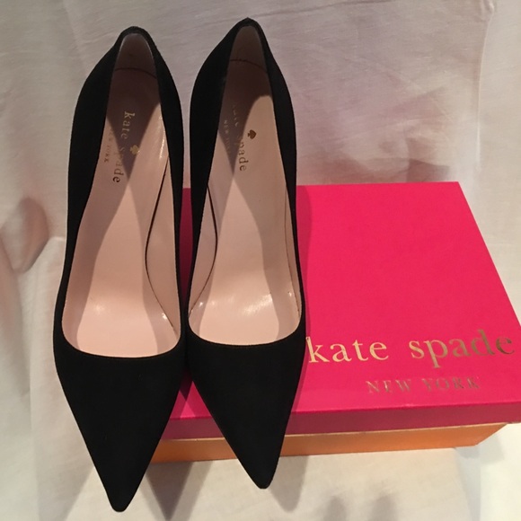 kate spade Shoes - kate spade Black Pointed Toe Suede Pumps